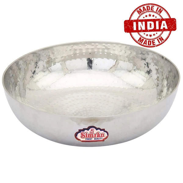 SIMRAN Kadai Mathar Hammered Cookware Tasla ( Without Handle )